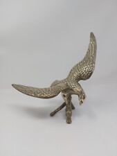 Vtg Majestic Brass Eagle Statue Perched on Branch 12