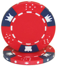 25 Red Crown & Dice Poker Chips - Flat Rate Shipping - Mix & Match picture