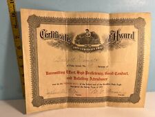 1919 Certificate of Honor Roll picture
