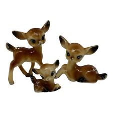 Set Of 4 VINTAGE Small Plastic Christmas Reindeer Doe Fawn Deer Figurines picture