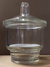 Vintage PYREX Glass Desiccator Jar & cover, with ceramic rack picture