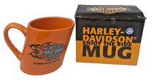 Harley Davidson Slanted Orange Coffee Mugs 2007 