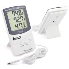 Digital Thermometer Hygrometer LCD Indoor Outdoor Dual Sensor MAX MIN Memory Pro picture
