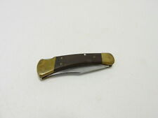 VINTAGE - BUCK USA 110 BOY SCOUT 1976 POCKET KNIFE - WOODEN HANDLE  picture