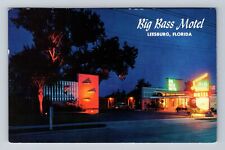 Leesburg FL-Florida, Big Bass Motel, Advertising, Antique Vintage Postcard picture
