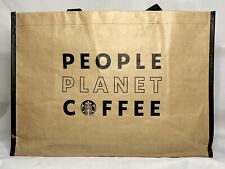 Starbucks Large Reusable Shopping Bag “People Planet Coffee” 16x11x7” picture