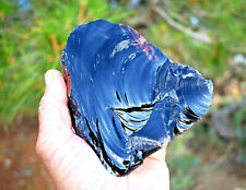 OBSIDIAN Rough * Choice of Sizes * Natural Black Igneous Knapping Volcanic Glass picture