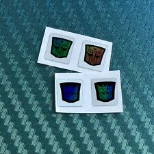 Transformers G1 4 Rubsign Stickers - Autobots & Decepticons Rub Sign Logos picture