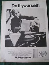 MOBILOIL SPECIAL DO IT YOURSELF COST-CONCIOUS MOTORIST 1971 ADVERT A4 FILE 29 picture