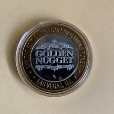 GOLDEN NUGGET LIMITED EDITION TEN DOLLAR GAMING TOKEN .999 FINE SILVER COIN picture