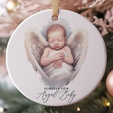 Forever Our Angel Baby Infant Loss Stillbirth Miscarriage Ceramic Christmas O... picture