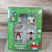 Elf • The Movie Shot Glass-4 Pack• Spoken Linguistic Buddy Santa Shotglass Set picture