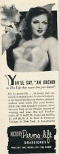 1943 LIFE MAG. PRINT AD FOR HICKORY PERMA LIFT BRASSIERES NEVER LETS YOUDOWN B5 picture