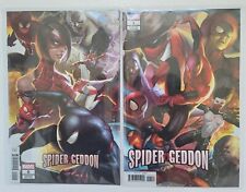 Spider-Geddon #0 + #1 Cover B Variant Bundle In-Hyuk Lee Connecting Covers 2018 picture