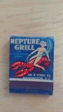 Vintage Neptune Grill Washington DC Girlie Matchbook - complete picture