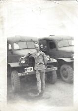WW2 Military Soldier Real Picture  In Front Of Truck Sept 1943 picture