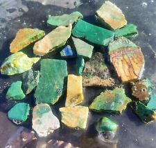 10 oz super nice Lapidary Slabs Chrysocolla malachite copper and more  Green ✓ picture