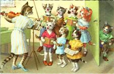 Alfred MAINZER Dressed Cats #4954 CHOIR~SINGING Anthropomorphic BELGIUM Postcard picture