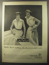 1953 Bergdorf Goodman Dresses Ad - Ditto-dot cotton exclusives picture