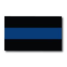 Thin Blue Line Magnet Flag 3x5 inch Flag Decal Great for Car Truck SUV or Fridge picture