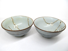 Kotobuki Vintage Set Of 2 Early Spring Blossoms Footed Rice Bowls GUC picture