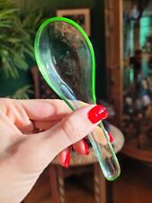 Vintage Green Depression Glass Spoon  picture