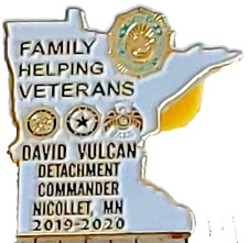 American Legion Sons Nicollet Minnesota Comdr. David Vulcan 2019-2020 Lapel Pin picture
