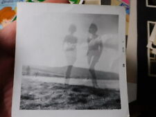 VINT SNAPSHOT PHOTO, GHOSTLY YOUNG WOMEN IN BATHING SUITS, DOUBLE EXPOSURE picture