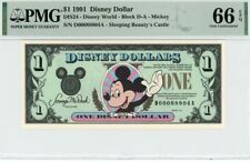 1991 $1 Disney Dollar Mickey PMG 66 EPQ (DIS24) picture