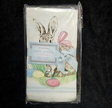 NEW Williams-Sonoma EASTER MEADOW NAPKINS Set of 4 Spring Rabbit Bunny  picture