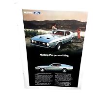 1971 Ford Mustang Mach 1 Car Original Print Ad Vintage picture