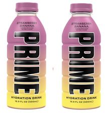 2 Logan Paul PRIME Hydration Drinks New STRAWBERRY BANANA Sealed  picture