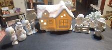 1992 Precious Moments Sugar Town Sam's House Set Of 7. Mint Condition picture