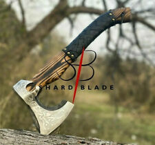 HAND FORGED Carbon Steel Hatchet VIKING Axe Battle Ready Throwing Axe +Sheath picture