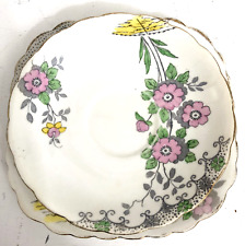 Coclough Vintage Saucer & Cake Plate Fine Bone China England Tea Service picture