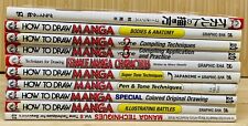 Lot of 10 HOW TO DRAW MANGA  / Techniques Books Various authors Drawing Art picture