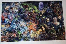 DC Universe Marvel Super Heroes Villains Comic Art Collage  Wall Poster picture