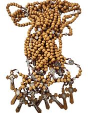12 x Wholesale Saint Benedict Wooden Rosary Prayer Beads Men Jerusalem, Memorial picture