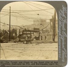 EARTHQUAKE, The Tangle & Chaos of the Great City, San Francisco--Stereoview J70 picture