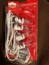 Holiday Time 8ft Holiday Village 4 Bulb Light Cord With Switch picture