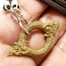 THAI LOVE SEX APPEAL ATTRACTION AMULET NECKLACE CHARM DUO NAGA NAK SNAKE PENDANT picture
