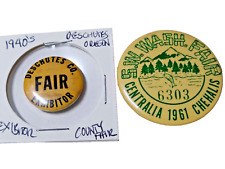 1940's Deschutes county Oregon / 1961 SW Washington fair exhibitors pins buttons picture
