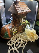 Vintage Old Woman Who Lived in a Shoe Mother Hubbard House 12” Cookie Jar USA picture