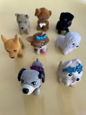 Vintage Puppy In My Pocket Baby Dog Set Felt Fuzzy Pet Toy Mini Figure Lot 8 picture