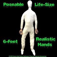 LifeSize STUFFED BENDABLE MANNEQUIN DISPLAY DUMMY Halloween Costume Prop Man-6ft picture