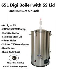 NEW 65L/240V/3500W  Digital Boiler with 47mm Stainless steel lid & Bung Air lock picture