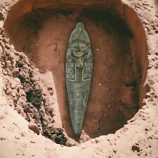 5” VINTAGE Carved Stone Handmade Egyptian Relic Sarcophagus 1987 Collectible Art picture