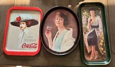 Vintage Coca Cola 3 Pc Serving Trays picture