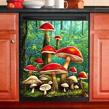 Magic Mushroom Magnet Dishwasher Cover - Mushroom Kitchen Decor picture