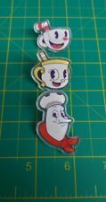Set of 3x DLC The Delicious Last Course Cupheads Acrylic Promo Pin Set of 3 picture